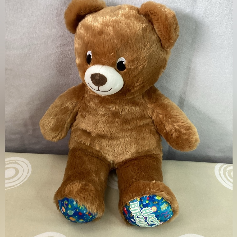 Happy Birthday Brown Plush Bear